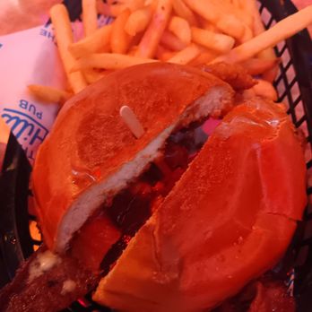 The Hills Pub - 11/21/2024.  Texas Burger:  best version as the combination of blue cheese and bbq sauce hits different, 4/5 stars - Pubs Near Me - La Mesa, California