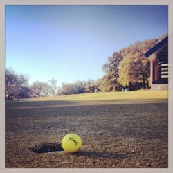 First Tee- Fort Worth - First tee on the right. My frustrating putt in the center.