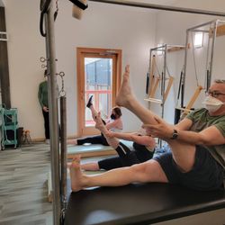 Pilates Challenge class getting more out of mat work.