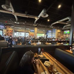 A picture of the restaurant when we first got here right before the FIFA game started