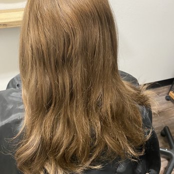 Samantha May Hair Extensions - Before (too warm and brassy) - Hair Extensions Near Me - Hayward, California
