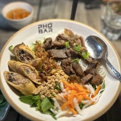 GRILLED PORK NOODLES BOWL l Bun Thit Nuong Cha Gio