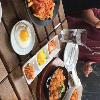 Mokja - Large Kimchi Fries, Kimchi Fried Rice (Kimchi Bokkeum Bap), Raboki - Korean Near Me - Astoria, New York Mokja - Large Kimchi Fries, Kimchi Fried Rice (Kimchi Bokkeum Bap), Raboki - Korean Near Me - Astoria, New York