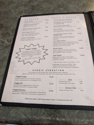 Menu photo 2 Mikes On Main Street Hendersonville, NC