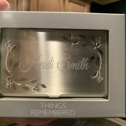 Things Remembered - Personalized card holder