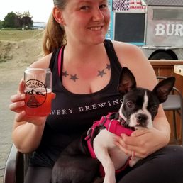My pup and I soaking up some sun on the patio. My pup and I soaking up some sun on the patio.