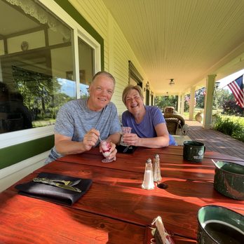 Mount Shasta Ranch - Enjoying our breakfast appetizer. - Bed & Breakfast Near Me - Mount Shasta, California