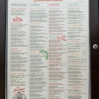The Beachcomber - Menu; note: Breakfast 7a-11:15a, Lunch til 4:15p, Dinner til 9:30p - Seafood Near Me - Newport Beach, California