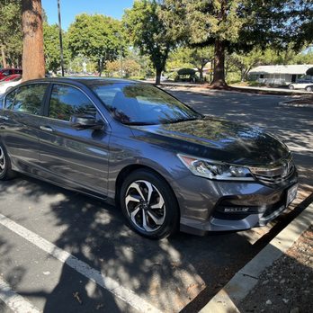 Santa Clara Collision  - Front view.  Ignore the reflections.   The car looks like new :) - Body Shops Near Me - Santa Clara, California