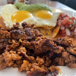 Polaris Street Cafe - My first go at hevos ranchos with a side of delicious chorizo. Omg it was good!