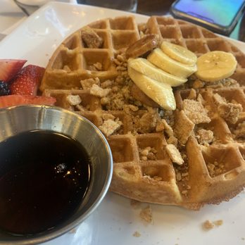 The Flipside Cafe - Cinnamon Crunch Waffle - Breakfast & Brunch Near Me - Fort Mill, South Carolina The Flipside Cafe - Cinnamon Crunch Waffle - Breakfast & Brunch Near Me - Fort Mill, South Carolina