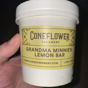 Coneflower Creamery - Grandma Minnie's lemon bar. - Ice Cream & Frozen Yogurt Near Me - Omaha, Nebraska Coneflower Creamery - Grandma Minnie's lemon bar. - Ice Cream & Frozen Yogurt Near Me - Omaha, Nebraska
