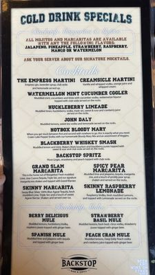 Menu photo 2 Backstop Bar & Grill Canby, OR