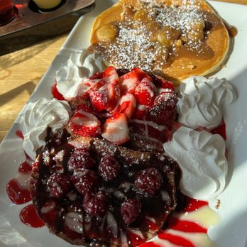 Scrambled - Raspberry Chocolate French Toast, Strawberry Pancakes, Banana Crunch Pancakes - Breakfast & Brunch Near Me - Henderson, Nevada Scrambled - Raspberry Chocolate French Toast, Strawberry Pancakes, Banana Crunch Pancakes - Breakfast & Brunch Near Me - Henderson, Nevada