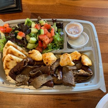 Luna Grill University Center - Double protein Gyro Meat and Chicken Kabob - Mediterranean Near Me - Irvine, California Luna Grill University Center - Double protein Gyro Meat and Chicken Kabob - Mediterranean Near Me - Irvine, California