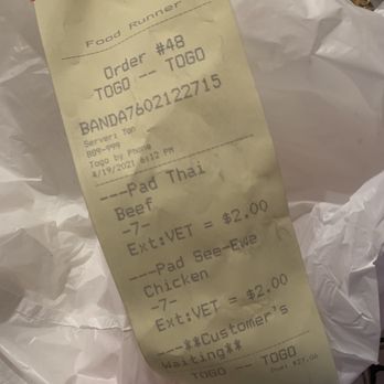 Thai Thai Restaurant - Over charged - Thai Near Me - Oceanside, California