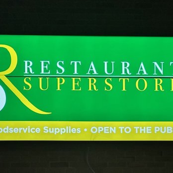 Restaurant Superstore - Evening Worcester sign lit up - Restaurant Supplies Near Me - Worcester, Massachusetts