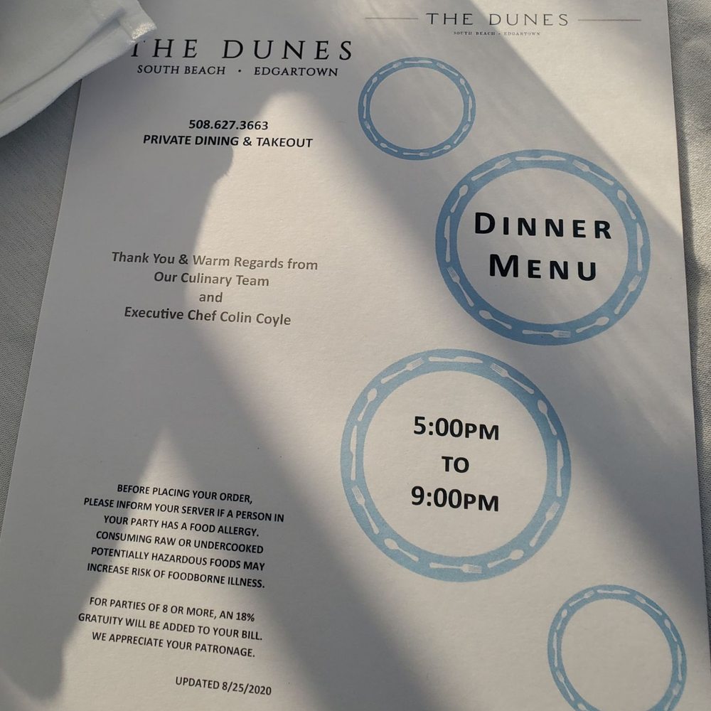 The Dunes - menu - New American Near Me - Edgartown, Massachusetts The Dunes - menu - New American Near Me - Edgartown, Massachusetts