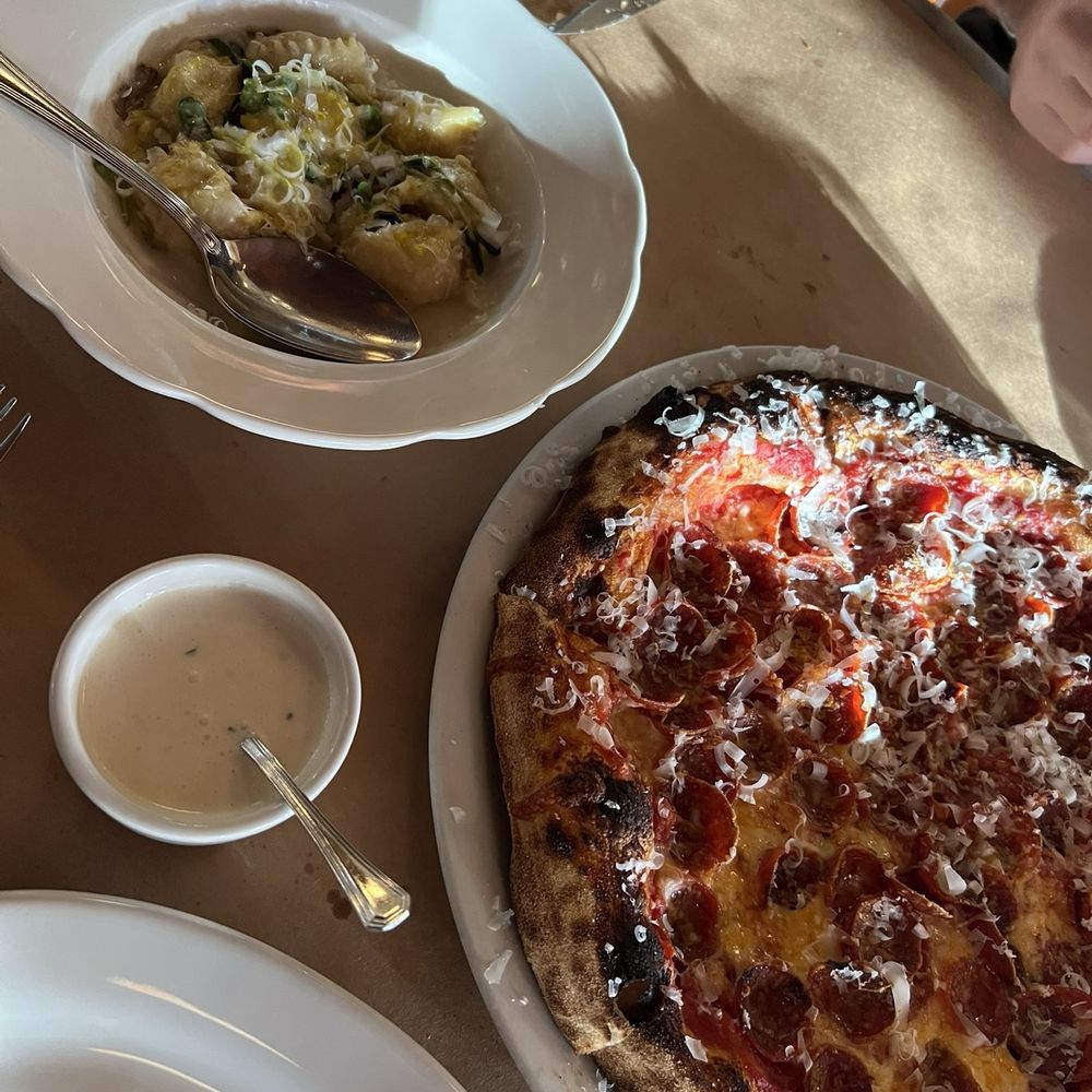 Ciccio - Agnolotti and pepperoni pizza - Pizza Near Me - Yountville, California