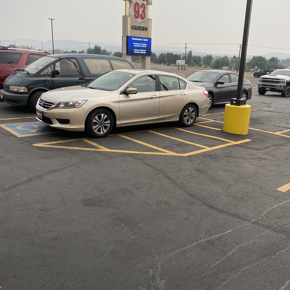 Barton's Club 93 - Only disabled space near casino occupied by car without disabled parking space. - Casinos Near Me - Jackpot, Nevada Barton's Club 93 - Only disabled space near casino occupied by car without disabled parking space. - Casinos Near Me - Jackpot, Nevada