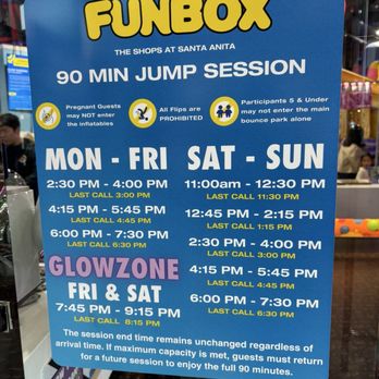 Funbox Arcadia - Hours of operation - Indoor Playcenter Near Me - Arcadia, California