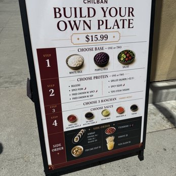 Chilban - Menu - Korean Near Me - Fullerton, California