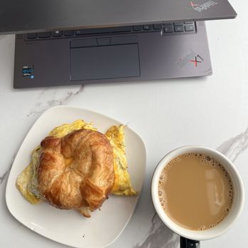 Cafe Indigo - Breakfast Croissant with Turkey Sausage, egg and cheese. - Coffee & Tea Near Me - Cleveland, Ohio