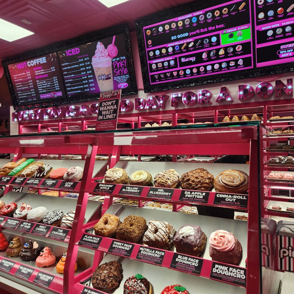 Pinkbox Doughnuts - Their showcase of these lovlies - Donuts Near Me - Laughlin, Nevada
