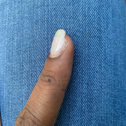 This low break happened yesterday. How does a nail crack so low on the mail bed? I'm going to have to cut all of my nails and start over.