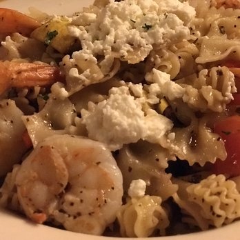 Uptown Grill - Jumbo shrimp pasta with feta, squash, red pepper, kalamata olives and tomatoes - Cocktail Bars Near Me - Olympia, Washington