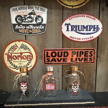 Smitty’s Hell Saloon - Biker decor on the walls - Burgers Near Me - Pinckney, Michigan