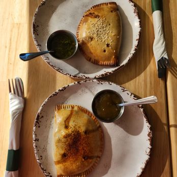 Best Artisan Empanadas - Traditional and Chicken Cilantro with Chimichurri Sauce and Spicy Mango Chutney - Coffee & Tea Near Me - Campbell, California