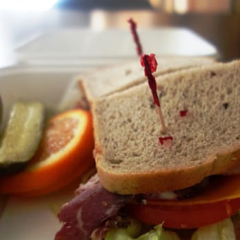 Café at Broad - a sandwich in a styrofoam container - Sandwiches Near Me - Pasadena, California