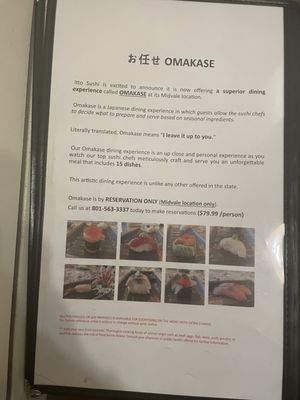 Menu photo 1 Itto Sushi Midvale, UT