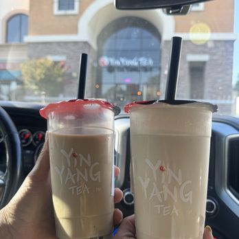 Yin Yang Tea - Coconut coffee with coffee jelly's & coconut coffee with banana foam - Bubble Tea Near Me - Chino, California Yin Yang Tea - Coconut coffee with coffee jelly's & coconut coffee with banana foam - Bubble Tea Near Me - Chino, California