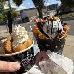 Eiffel Waffle Creamery - Lotus Lover and Cookie Monster