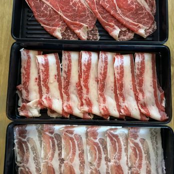 dPot Unlimited - Prime Chuck Roll, Wagyu Galbi Eye and Pork Belly - Hot Pot Near Me - Irvine, California