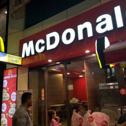 McDonald's - Outside line for the ice cream lovers.