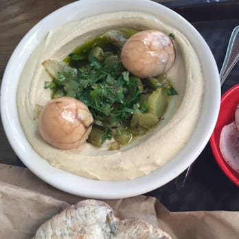 Dizengoff - Celtuce with two eggs. I'd skip the egg personally - Middle Eastern Near Me - Philadelphia, Pennsylvania Dizengoff - Celtuce with two eggs. I'd skip the egg personally - Middle Eastern Near Me - Philadelphia, Pennsylvania
