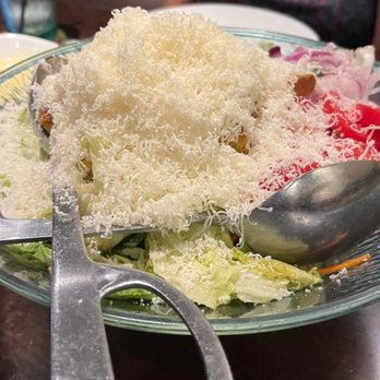 Olive Garden Italian Restaurant - Salad with a mountain of parm cheese - Italian Near Me - Spring, Texas Olive Garden Italian Restaurant - Salad with a mountain of parm cheese - Italian Near Me - Spring, Texas