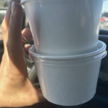 Rubio's Coastal Grill - In one hand I was able to hold the extra she gave me which was like 2-3 tablespoons more in each container - Mexican Near Me - Carlsbad, California Rubio's Coastal Grill - In one hand I was able to hold the extra she gave me which was like 2-3 tablespoons more in each container - Mexican Near Me - Carlsbad, California