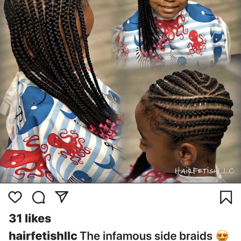 Hair Fetish - Side braids - Kids Hair Salons Near Me - Lauderhill, Florida Hair Fetish - Side braids - Kids Hair Salons Near Me - Lauderhill, Florida
