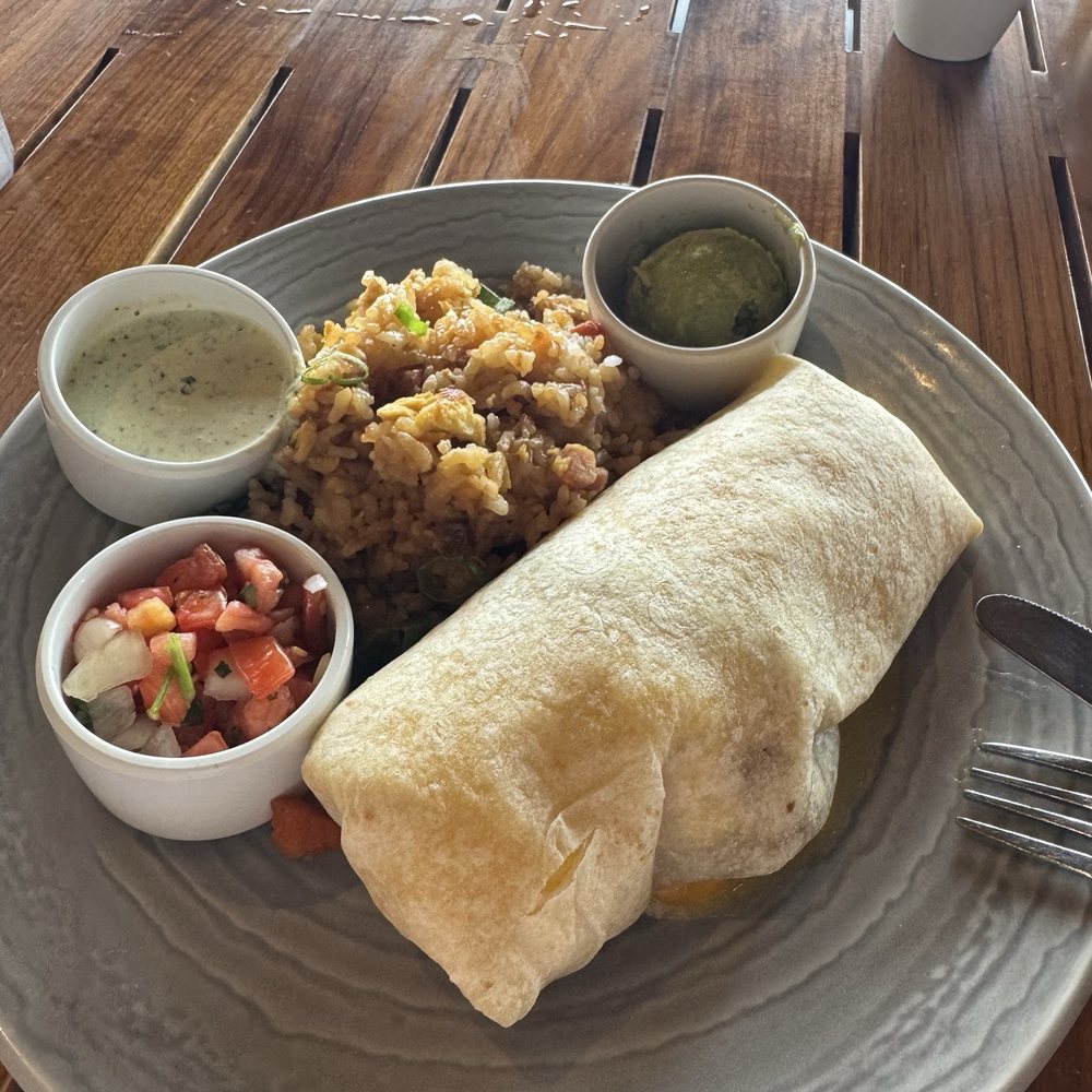Burrito - asked for tomatillo sauce, pico and avocado on the side Burrito - asked for tomatillo sauce, pico and avocado on the side