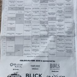 Colossalcon - 2025 Friday (Day 3) schedule