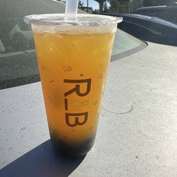 Mango Green Tea with boba Mango Green Tea with boba