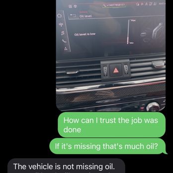 Audi South Orlando - Me explaining how is it possible that they just change the oil and it's low - Car Dealers Near Me - Orlando, Florida