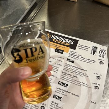 Hopworks Brewery - Seasonal ipa in a cup... need I say more? - Breweries Near Me - Portland, Oregon Hopworks Brewery - Seasonal ipa in a cup... need I say more? - Breweries Near Me - Portland, Oregon