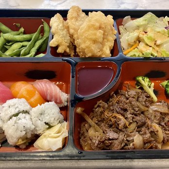 JP Sushi - Bento box (not pictured miso soup & fried rice) - Japanese Near Me - Roswell, Georgia JP Sushi - Bento box (not pictured miso soup & fried rice) - Japanese Near Me - Roswell, Georgia