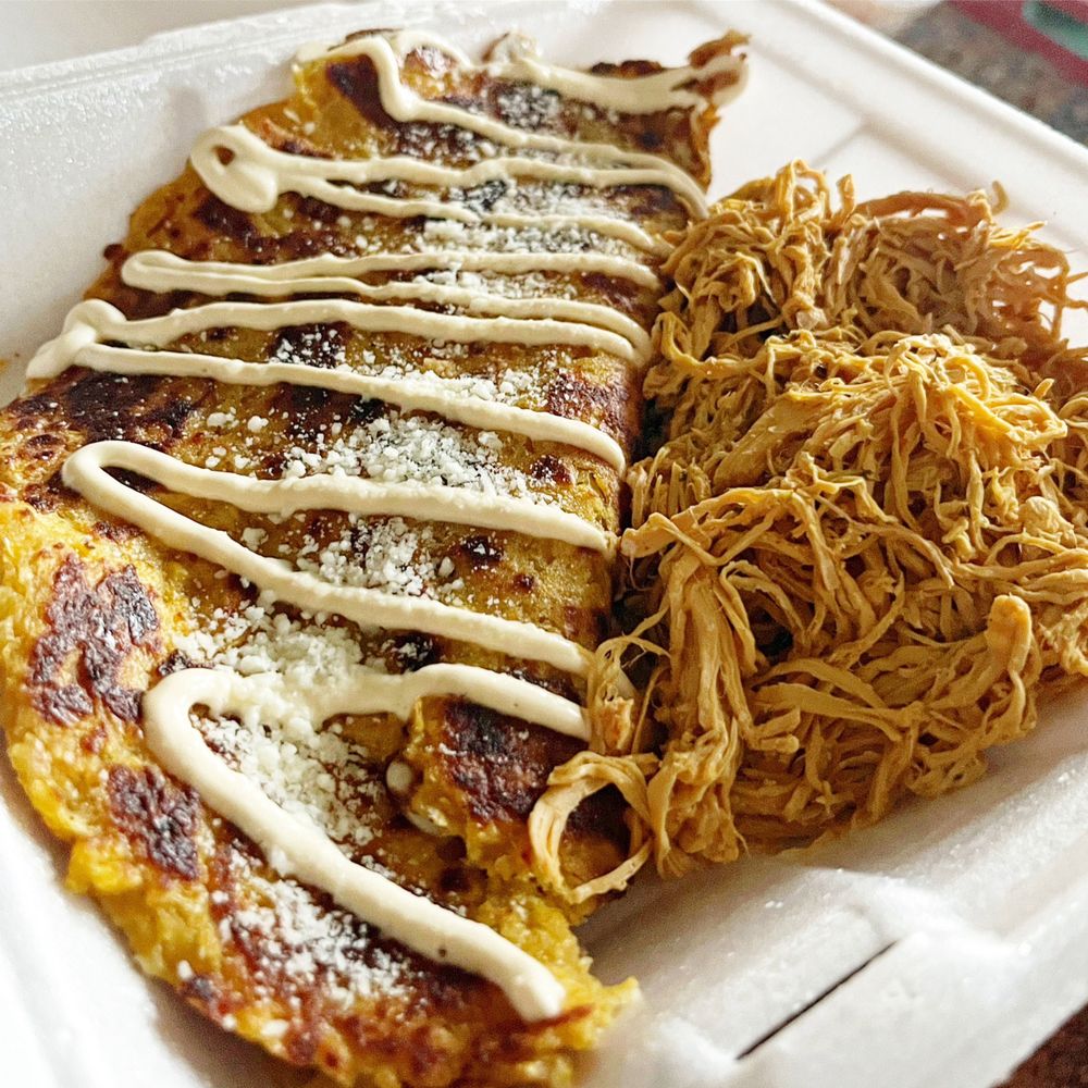 Arempa's  - Midvale - Cachapa with shredded chicken - Venezuelan Near Me - Midvale, Utah