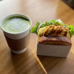 Semicolon Cafe - Matcha and avocado sandwich